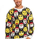 Santa Emoji Ugly Christmas Sweater