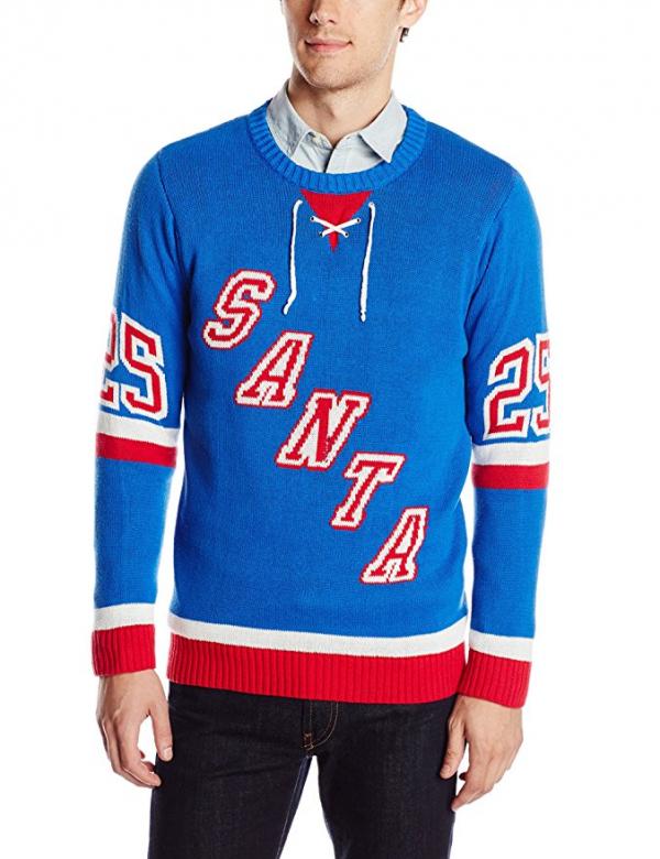 Santa New York Rangers Ugly Christmas Sweaters