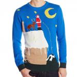 Santa Peeing off the Roof Ugly Christmas Sweater