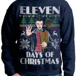 Stranger Things Eleven Days of Christmas Ugly Sweater