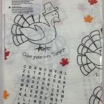 Thanksgiving Activity Paper Table Cover