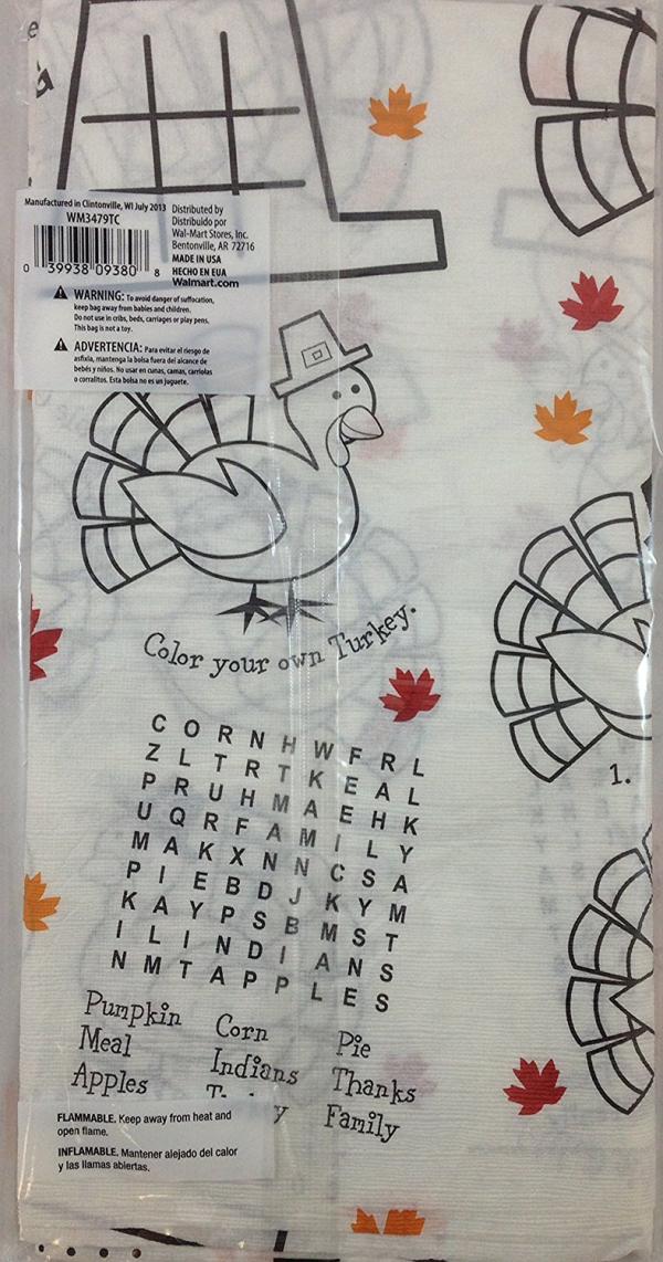 Thanksgiving Activity Paper Table Cover