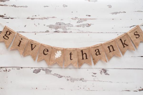 Thanksgiving give thanks banner