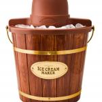 Nostalgia ICMP600WD Vintage Collection 6-Quart Wood Bucket Electric Ice Cream Maker