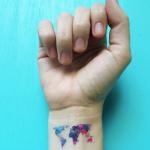 2017-the-best-realistic-looking-temporary-fake-tattoos-etsy-watercolor-temporary-tattoos-world-map-bohemian-wanderlust