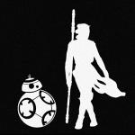 Rey and BB8 Car Decal
