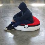 Giant Pokeball Pouf Pillow