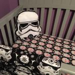 STAR WARS C3PO and R2D2 Sugar Skull Custom Made Fitted Crib