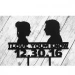 I Love You I know Star Wars Inspired Cake Topper – Event Wedding Cake Topper