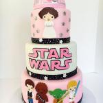 Pink Tiered Star Wars Cake