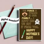 Printable Star wars Mother’s day card 2017