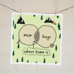 Mum Hugs Venn Diagram Mothers day card