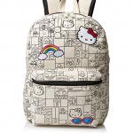 Hello Kitty Girls Natural Canvas 16 Backpack