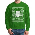 HAASE UNLIMITED Men’s Let It Snow Pablo Escobar Crewneck Sweatshirt
