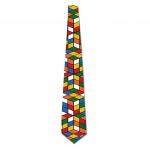 Rubik’s Cube World Men’s Funny Tie Fashion Novelty Necktie