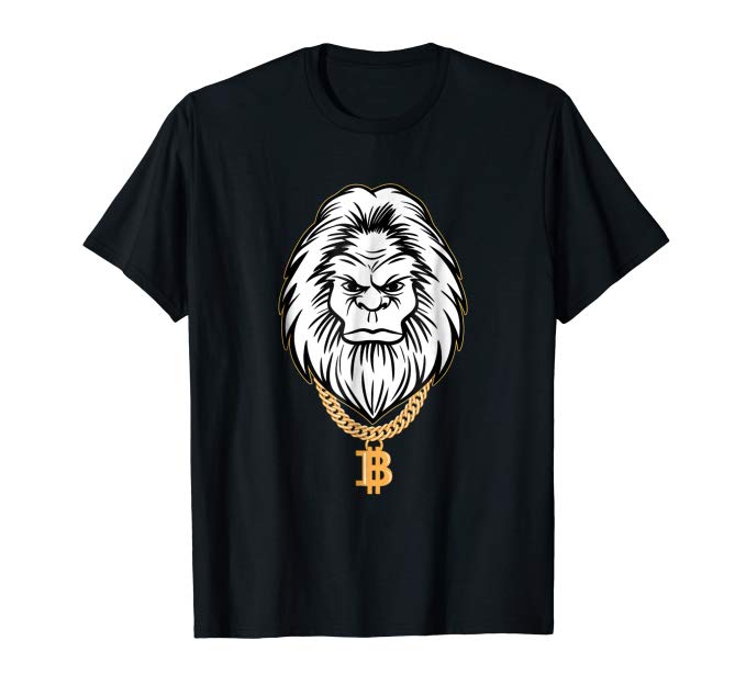 Bigfoot Bitcoin Gangster Cryptocurrency Sasquatch Yeti Shirt 