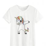 SweatyRocks Women’s Summer Tops Teen Girls Graphic Tees Unicorn T-Shirt 