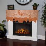 Thanksgiving Pumpkin Lace Fireplace Cloth