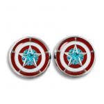 Captain America Shield Stud Earrings Perfect for Fangirl or Fanboy