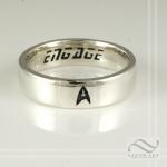 Mens ENGAGEmet Ring Star Trek-inspired wedding band