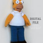 Homer Simpson Crochet Doll Pattern