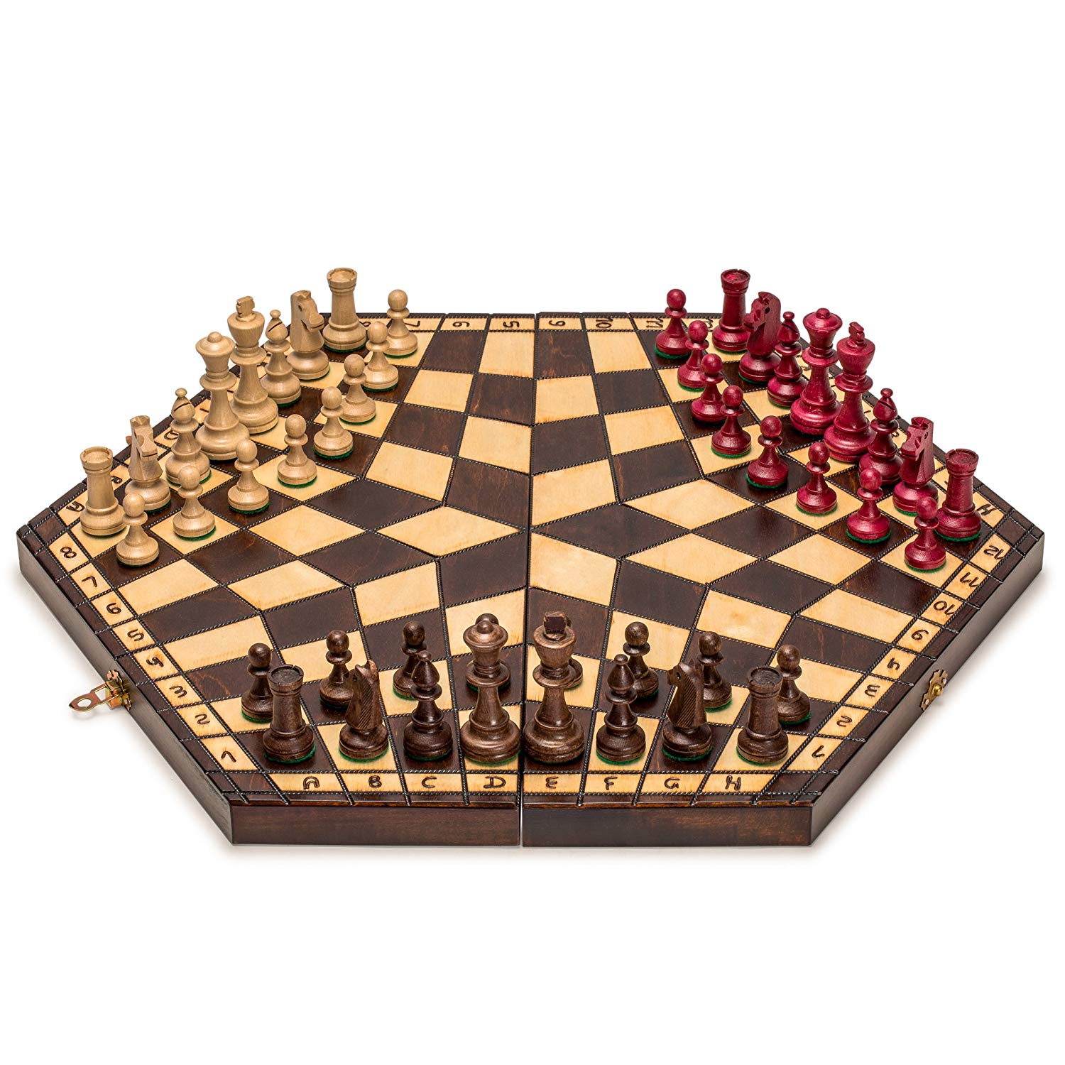 Husaria Three Person Wooden Chess Large