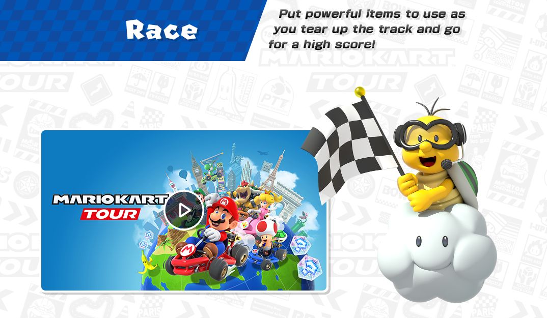 Mario Kart lets you collect cool things