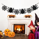 Spider Web Halloween Party Banner 