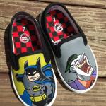 Batman and Joker Handpainted Shoes
