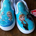 Frozen Handpainted Custom Vans Shoes for Kids