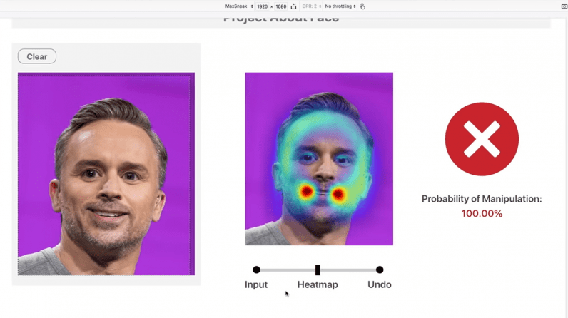 Adobe's About Face detects fakeness