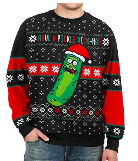 pickle rick ugly christmas sweater