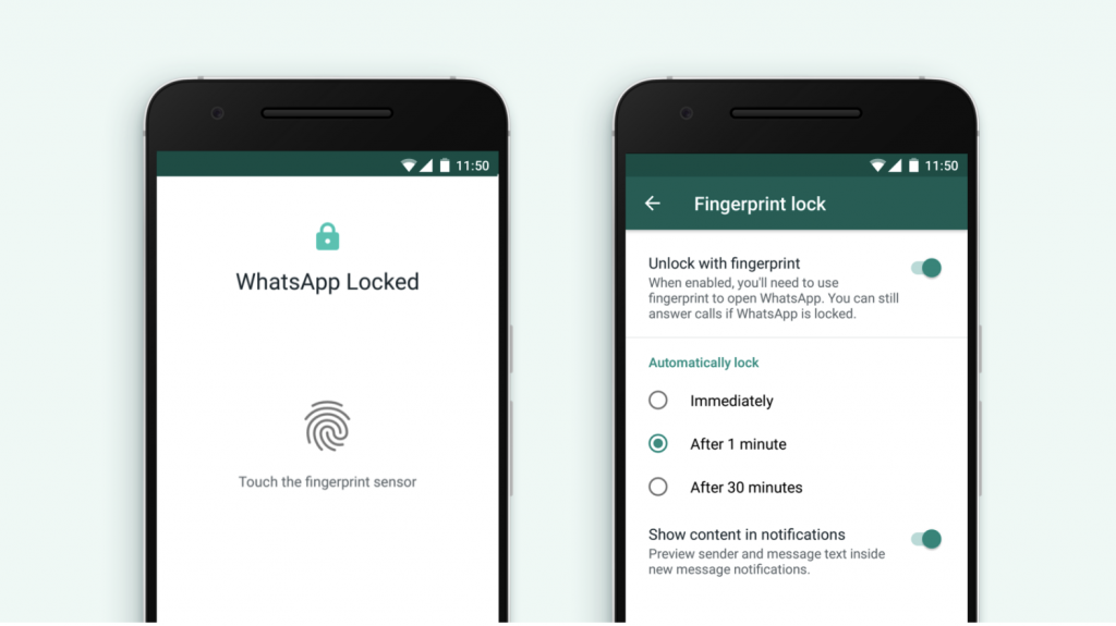 WhatsApp Brings Fingerprint Unlock Feature