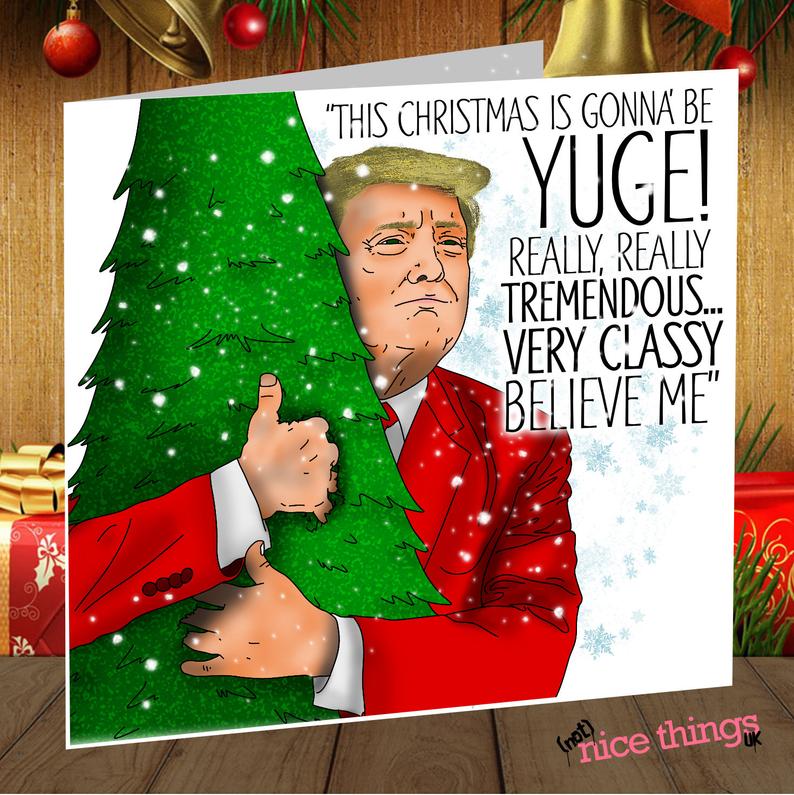 funny Donald trump Christmas card 