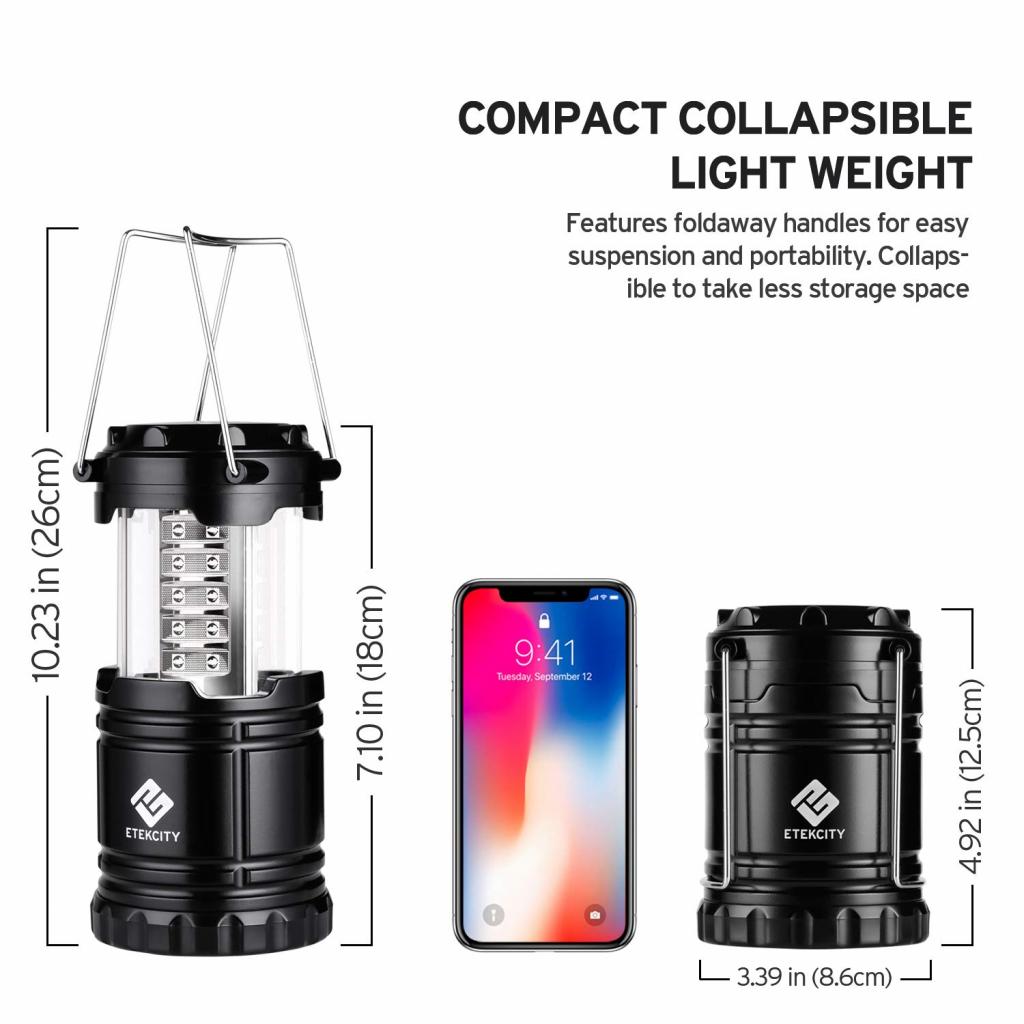 Etekcity 4 Pack LED Camping Lantern Portable Flashlight