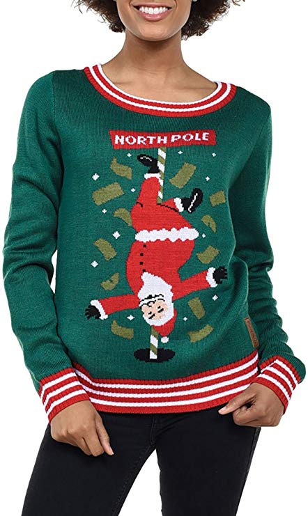 Santa Stripper Ugly Christmas Sweater