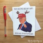 Trump Mexico Will Pay for the Presents Funny Christmas Card