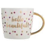 Hello Beautiful Polka Dots Coffee Mug