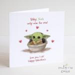 Love you, I do baby Yoda Valentine