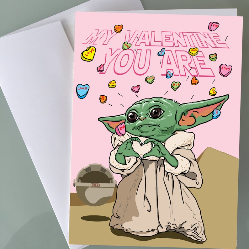 star wars baby yoda valentine's day card