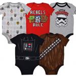 Star Wars Baby Boys 5 Pack Bodysuits