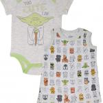 Star Wars Yoda Infant Baby Boys Bodysuit & Sleeveless Romper Clothing Set