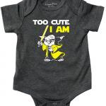 Too Cute I Am Feisty and Fabulous Funny Yoda Baby Bodysuit