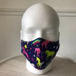 Unicorn Cloth Face Mask with Filter Pocket