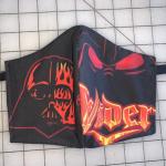 Black and Red Vader Handmade Face Mask