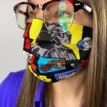 Colorful Star Wars design on a Two-Layer Reusable Face Mask