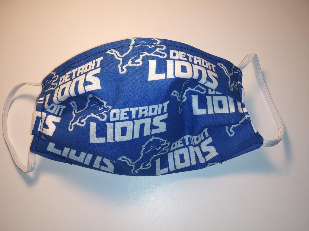 Stylish Detroit Lions Reusable Face Mask 