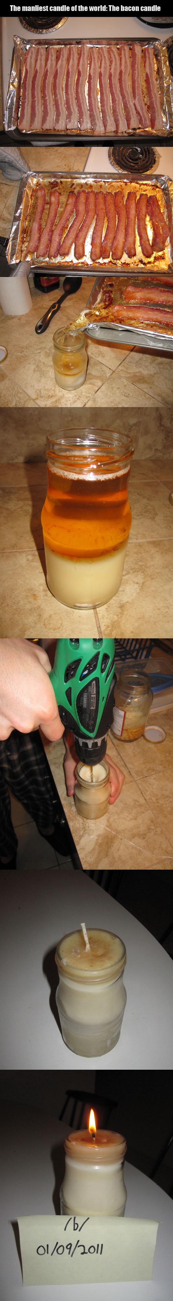 How To Make a Bacon Candle