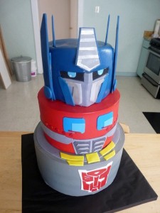 Optimus Prime Transformers Cake