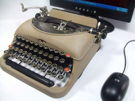 electronic typewriter with usb port